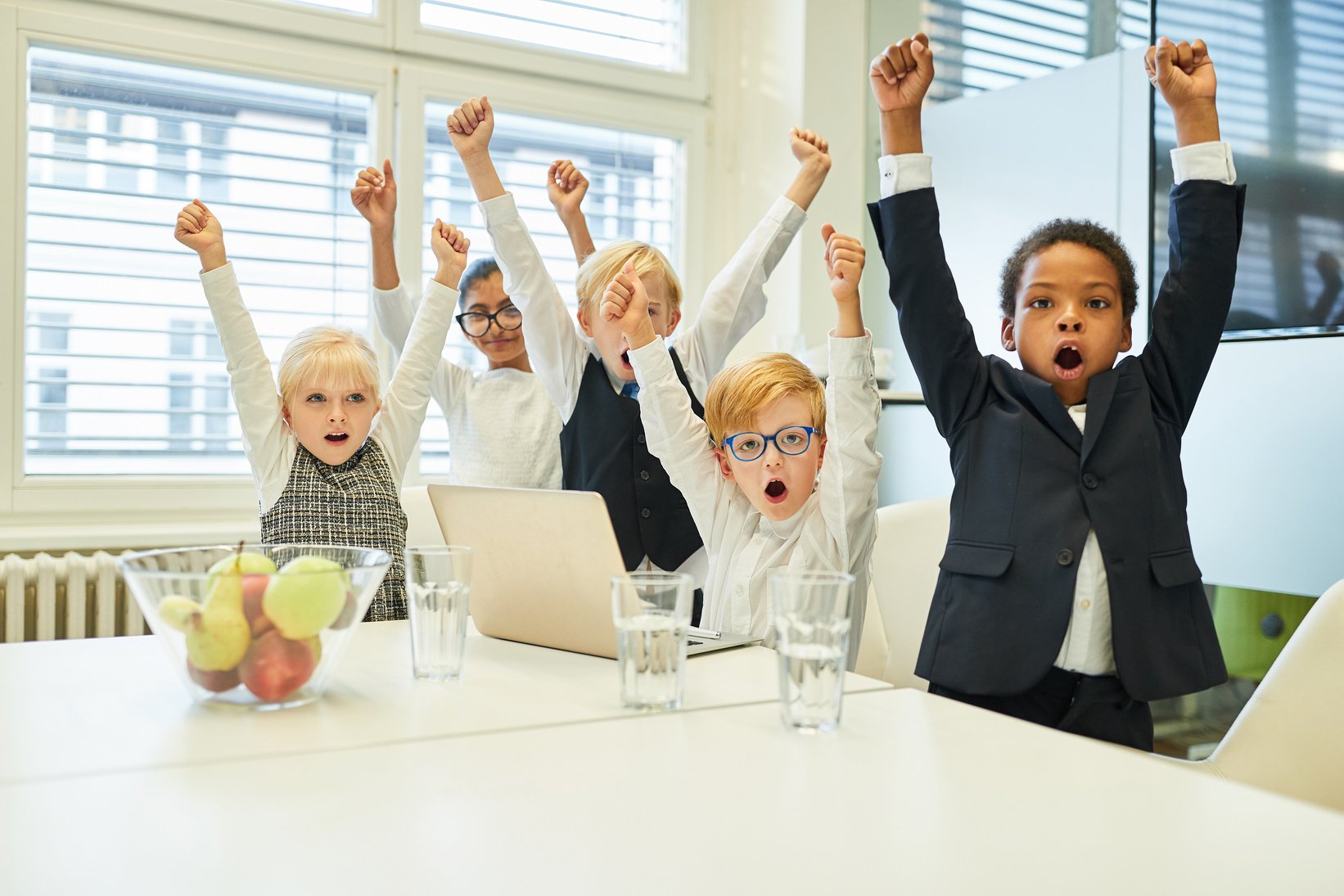 Business Kids Team Rejoices over a Success